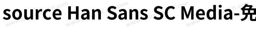 source Han Sans SC Media字体转换